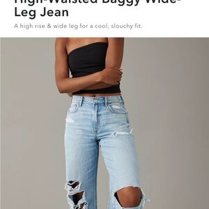 AE dreamy drape super high waisted jeans